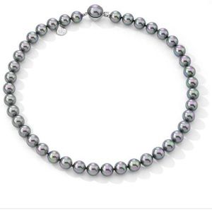 Majorica gray pearl strand necklace
